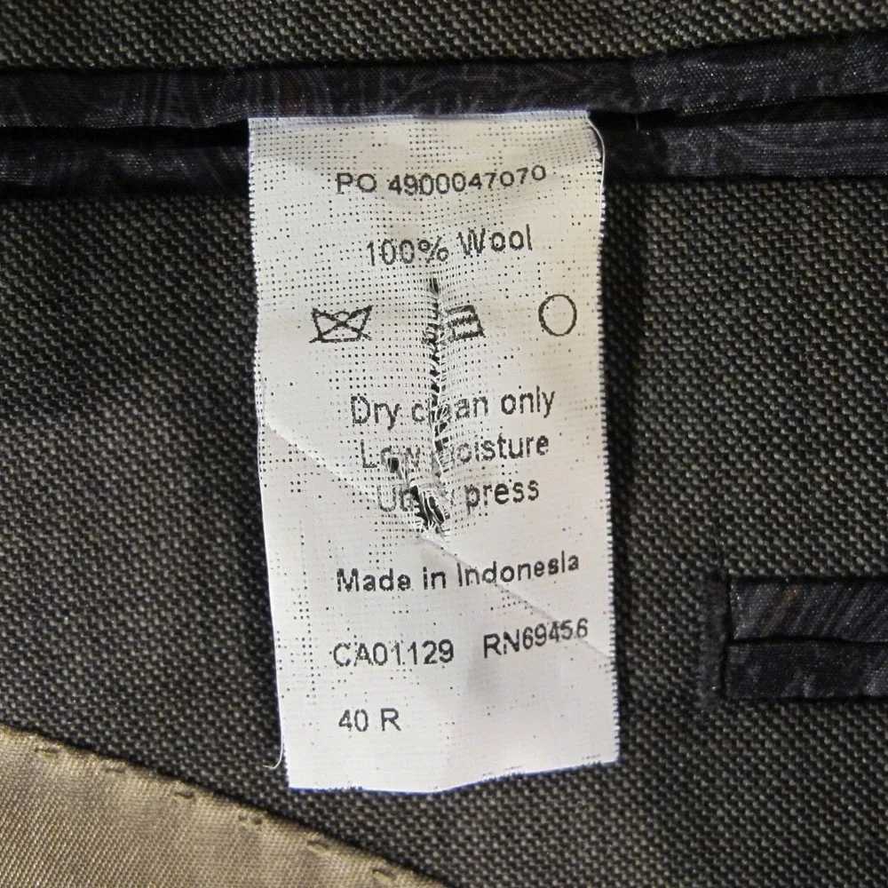 Lauren Ralph Lauren 100% Wool Gray 2 Button Blazer‎ Sport Coat Jacket 40 R